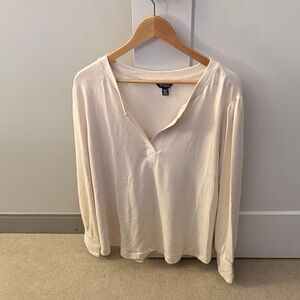 Buffalo David Bitton Women's Cream Long Sleeve Top